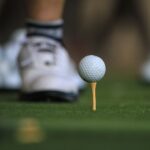 picture of a golf ball on a tee